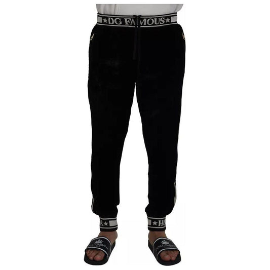 Dolce & Gabbana Black Jogger Jogging Trouser Cotton Pants Dolce & Gabbana Black