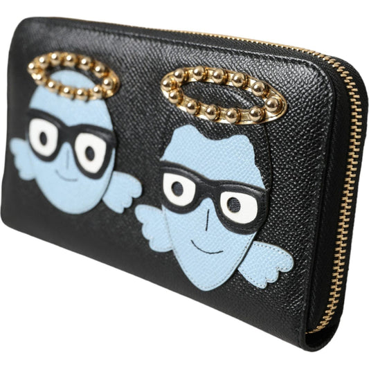Dolce & Gabbana Black Blue Leather #DGFAMILY Zipper Continental Men Wallet Dolce & Gabbana Light Gray