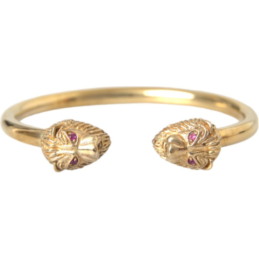 Nialaya Gold CZ Lion Bangle Bracelet Women Bracelet Nialaya Tan