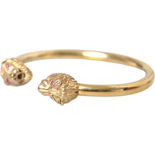 Nialaya Gold CZ Lion Bangle Bracelet Women Bracelet Nialaya Tan