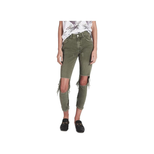 One Teaspoon Green Cotton Jeans & Pant One Teaspoon Dim Gray