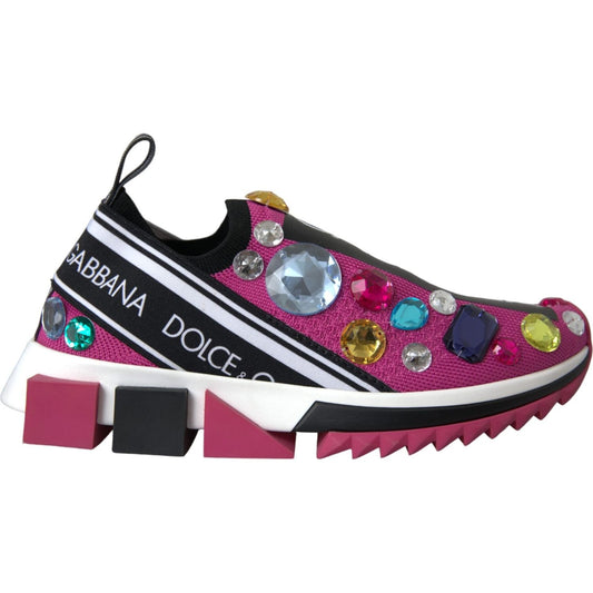 Dolce & Gabbana Dolce & Gabbana Pink Sorrento Crystals Sneakers Shoes LA11070-36.5 1728,67345645728,Dolce & Gabbana,EU36.5/US6,Material: 70% Polyester 5% Elastane 2% Algodon,New with tags,Pink,Shoes,Sneakers - Women - Shoes,Women,Women - Shoes