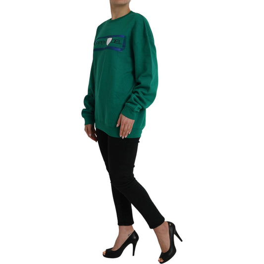 Philippe Model Green Cotton Logo Print Long Sleeves Pullover Sweater Philippe Model Dark Slate Gray
