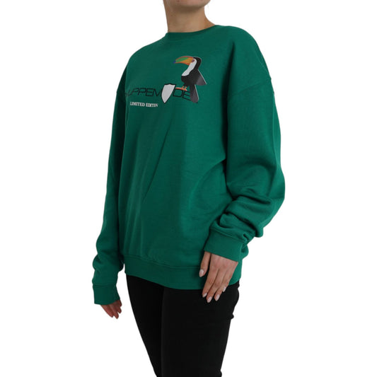Philippe Model Green Cotton Logo Print Long Sleeves Pullover Sweater Philippe Model Dark Slate Gray