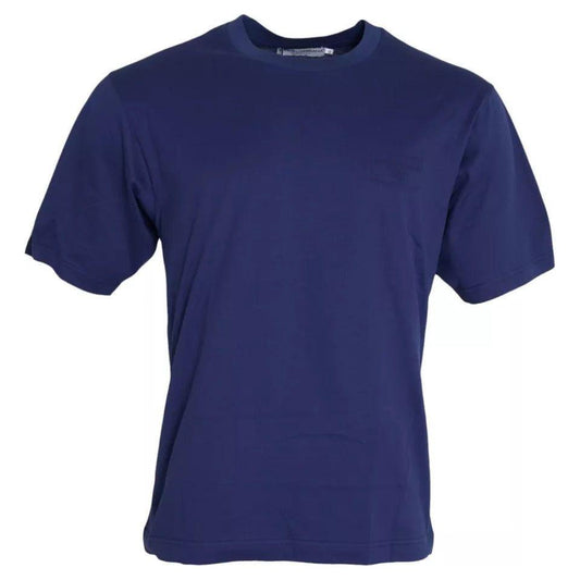Dolce & Gabbana Royal Blue Round Neck Short Sleeve T-shirt Dolce & Gabbana Midnight Blue