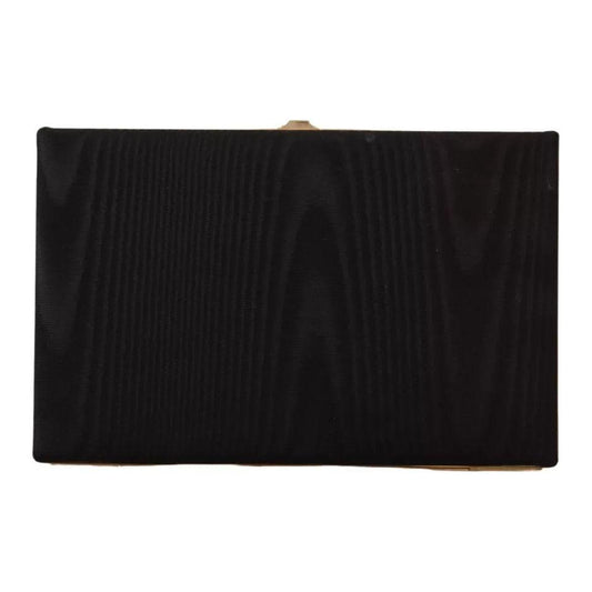 Dolce & Gabbana Black Silk Gold Frame Clutch Evening Party Purse Bag Dolce & Gabbana Black