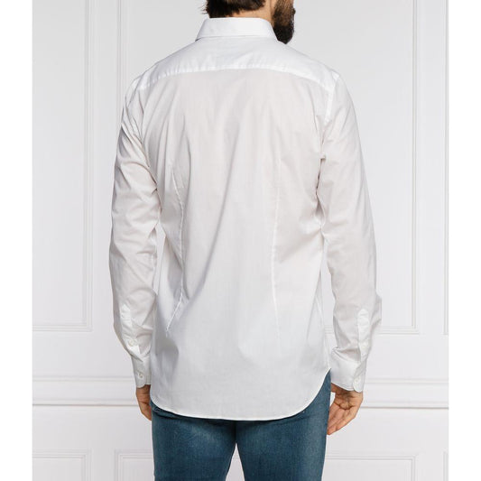 Aeronautica Militare White Cotton Men's Shirt Aeronautica Militare Light Gray