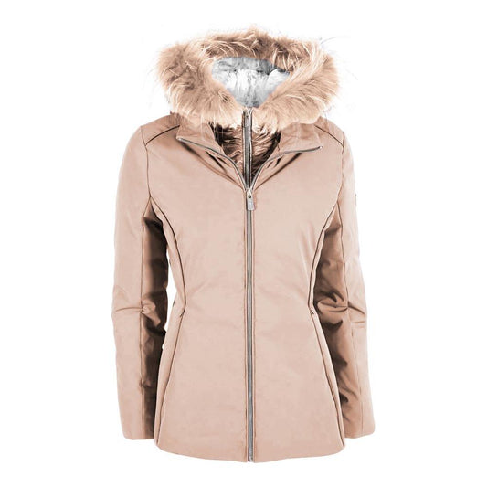 Yes Zee Beige Polyamide Women Jacket Yes Zee Gray