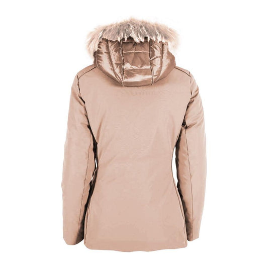 Yes Zee Beige Polyamide Women Jacket Yes Zee Gray