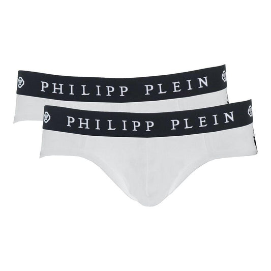Philipp Plein White Cotton Men Boxer Short Philipp Plein Light Gray