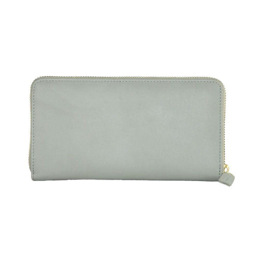 Cavalli Class Gray Calfskin Women Wallet Cavalli Class Dark Gray