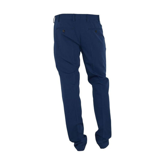 Made in Italy Elegant Blue Trousers for Sophisticated Men Made in Italy Dark Slate Gray