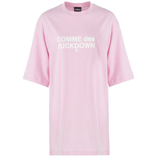 Comme Des Fuckdown Pink Cotton Dress Comme Des Fuckdown Thistle