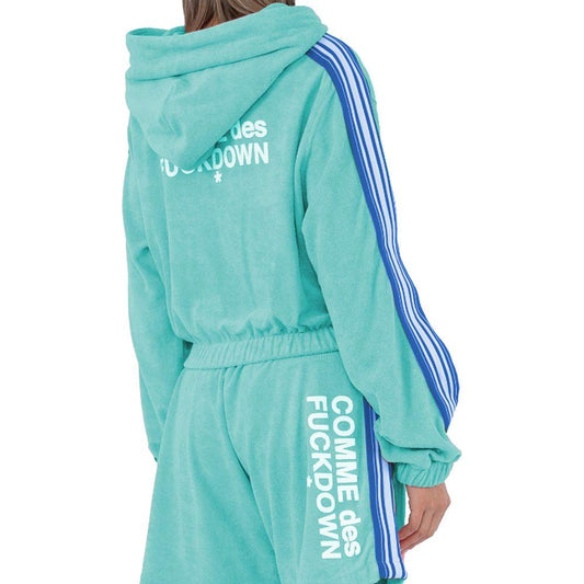 Comme Des Fuckdown Green Cotton Sweater Comme Des Fuckdown Medium Aquamarine