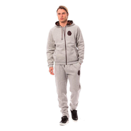 Billionaire Italian Couture Elegant Gray Cotton Sweatsuit Ensemble Billionaire Italian Couture Gray