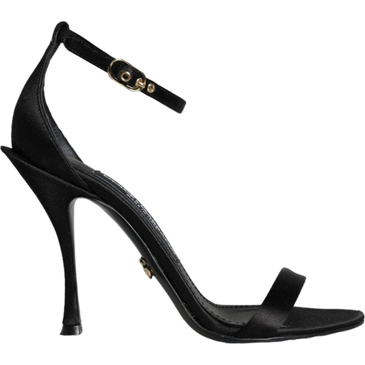 Dolce & Gabbana Black KEIRA Heels Ankle Strap Sandals Shoes Dolce & Gabbana Black