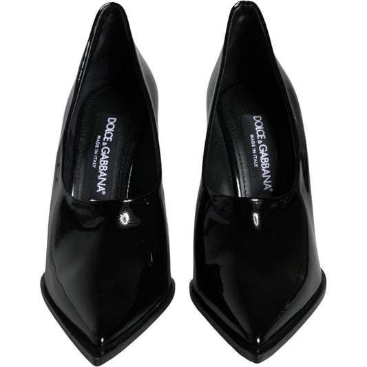 Dolce & Gabbana Black Patent Leather High Heels Pumps Shoes Dolce & Gabbana Black