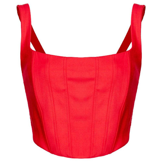 PINKO Red Polyester Tops & T-Shirt PINKO Firebrick