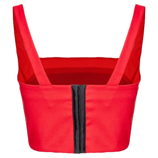 PINKO Red Polyester Tops & T-Shirt PINKO Firebrick