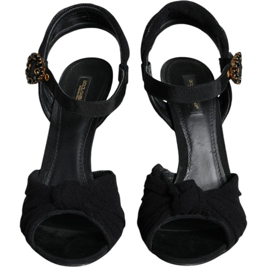 Dolce & Gabbana Black KEIRA Heels Ankle Strap Sandals Shoes Dolce & Gabbana Black