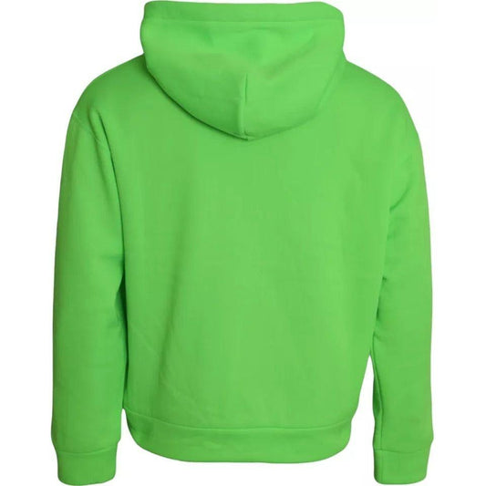 Dolce & Gabbana Green Logo Hooded Pullover Sweatshirt Sweater Dolce & Gabbana Medium Sea Green