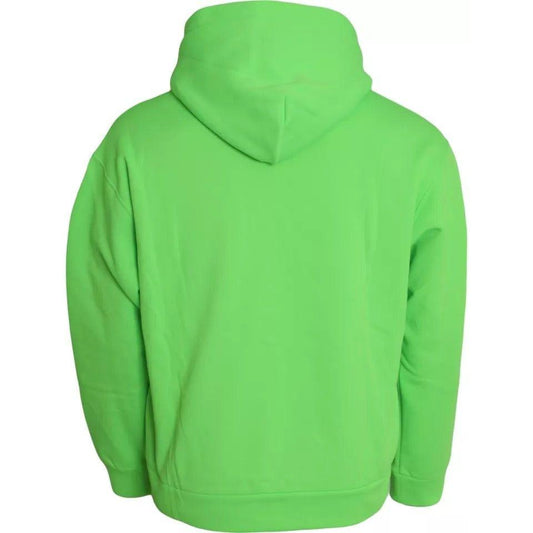 Dolce & Gabbana Green Logo Hooded Pullover Sweatshirt Sweater Dolce & Gabbana Dark Sea Green