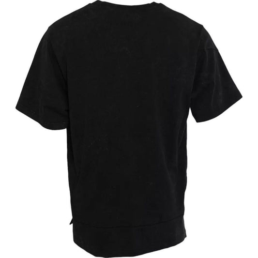 Dolce & Gabbana Black Graphic Print Cotton Crew Neck T-shirt Dolce & Gabbana Black