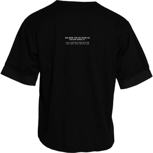 Dolce & Gabbana Black Cotton Pocket Short Sleeves Men T-shirt Dolce & Gabbana Black