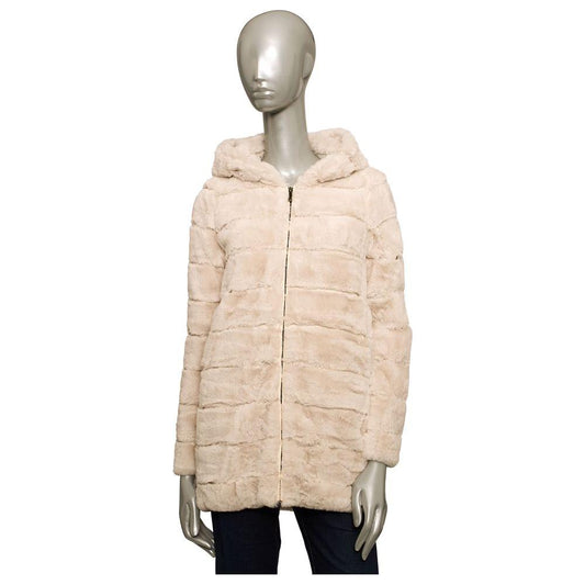 Baldinini Trend Beige Polyester Women Jacket Baldinini Trend Light Gray