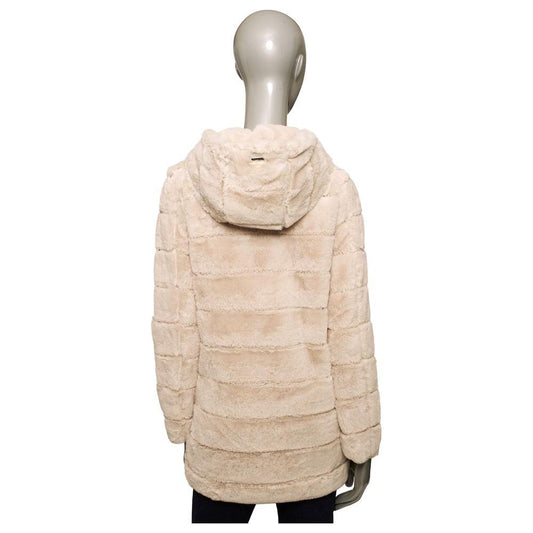 Baldinini Trend Beige Polyester Women Jacket Baldinini Trend Gray