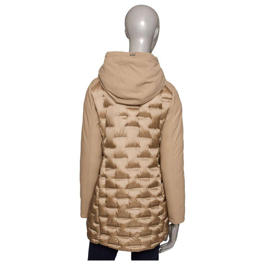 Baldinini Trend Beige Polyester Women Jacket Baldinini Trend Rosy Brown