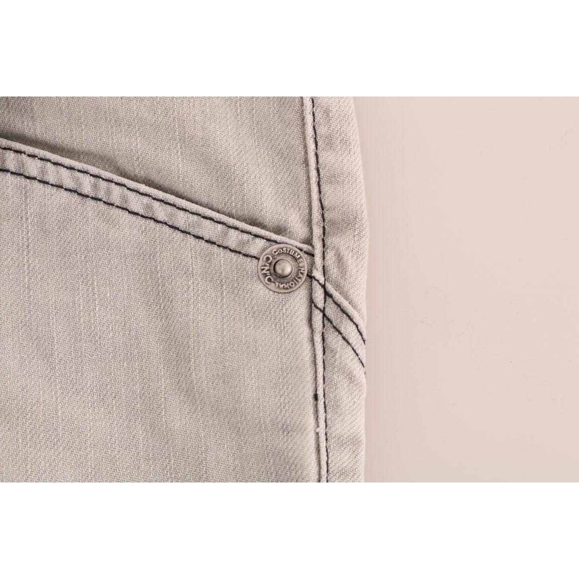 Costume National Gray Wash Cotton Slim Jeans SIG30122-1