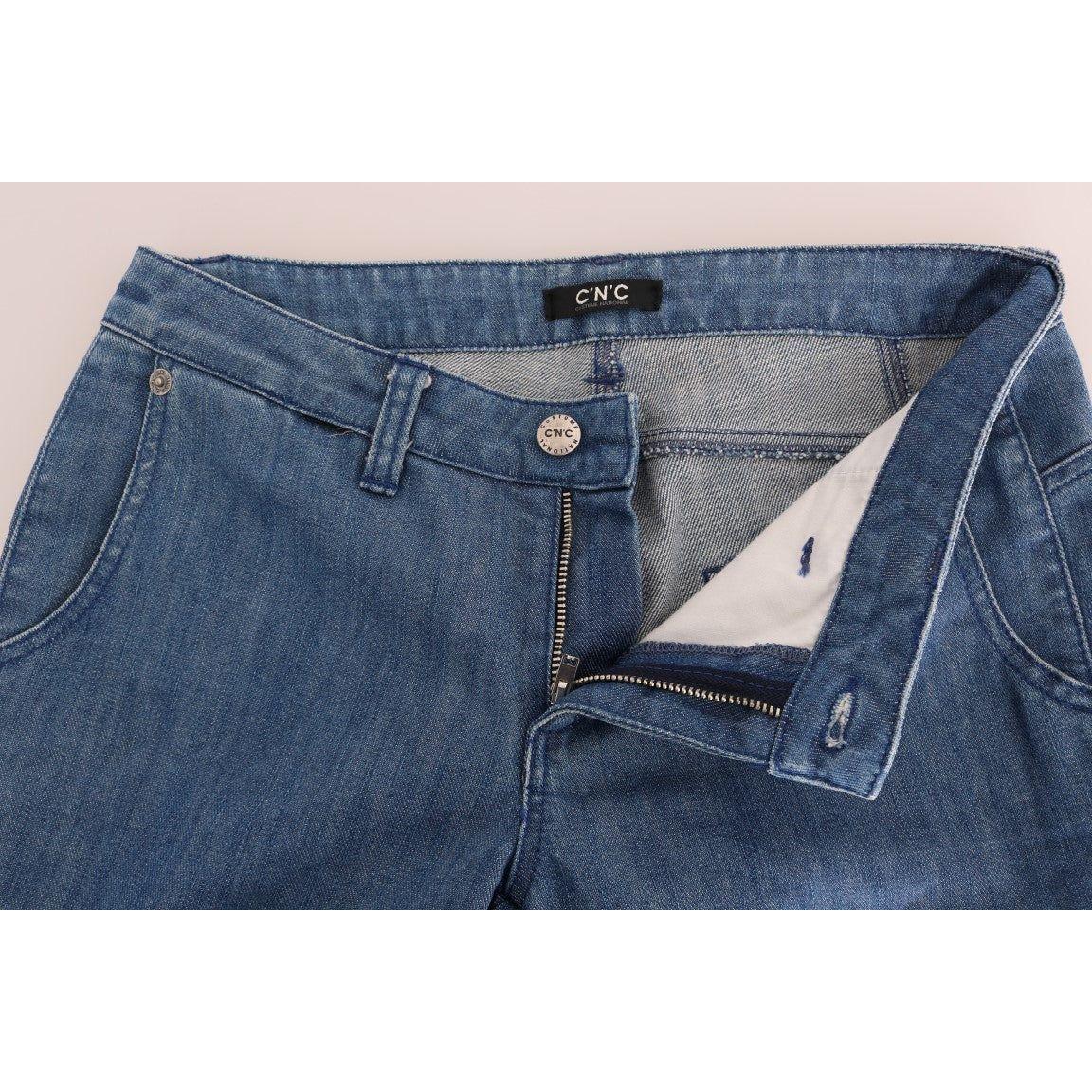 Costume National Blue Wash Cotton Slim Denim Jeans SIG30124-1