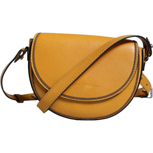 Brunello Cucinelli Light Brown Leather Logo Waist Strap Sling Bag Brunello Cucinelli Chocolate