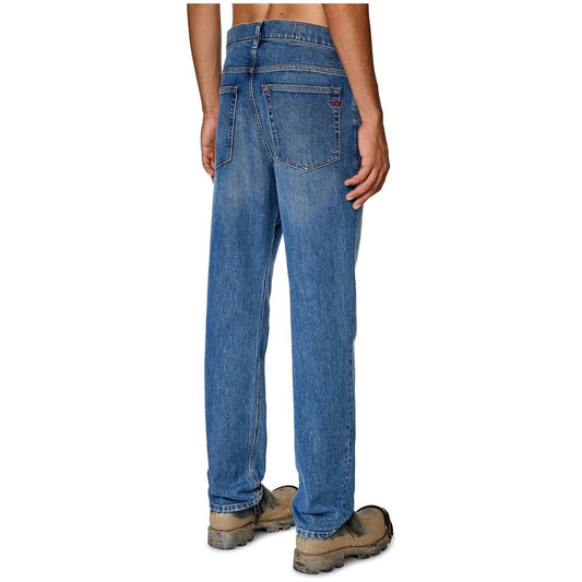 Diesel Blue Cotton Jeans & Pant Diesel Dark Slate Blue