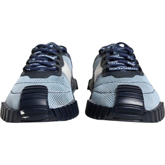 Dolce & Gabbana Blue Black Low Top NS1 Sneakers Shoes Dolce & Gabbana Dark Slate Gray