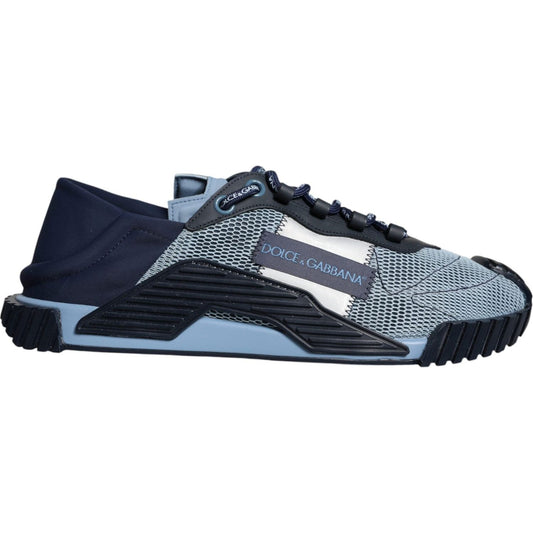 Dolce & Gabbana Blue Black Low Top NS1 Sneakers Shoes Dolce & Gabbana Dark Slate Gray