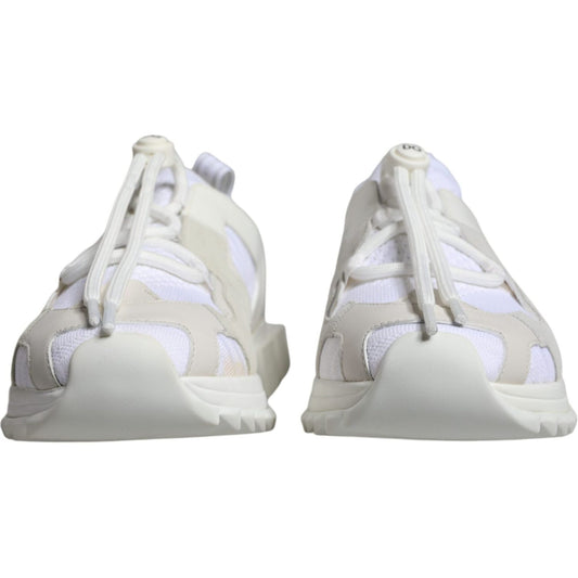 Dolce & Gabbana White Mesh Sorrento Trekking Sneakers Shoes Dolce & Gabbana Light Gray