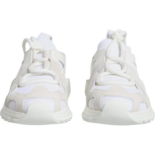 Dolce & Gabbana White Mesh Sorrento Trekking Sneakers Shoes Dolce & Gabbana Light Gray