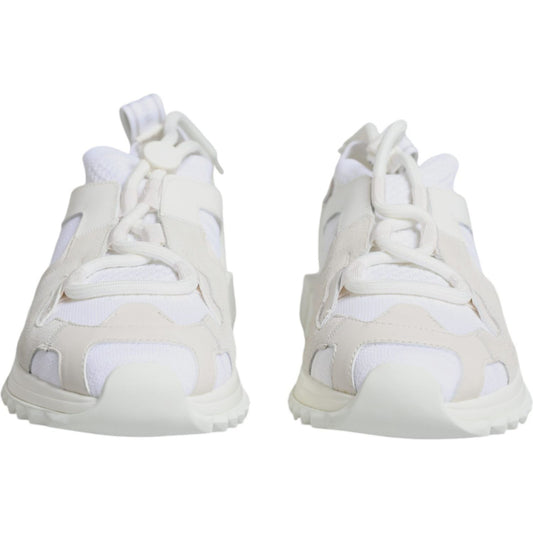 Dolce & Gabbana White Mesh Sorrento Trekking Sneakers Shoes Dolce & Gabbana Light Gray
