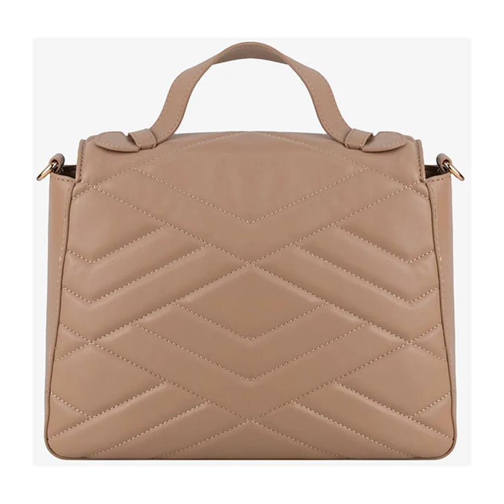 Front view with bag zipped and handles upright.