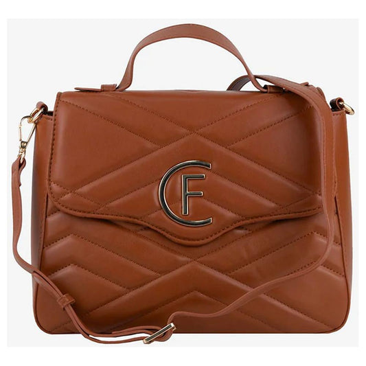 CRISTINAEFFE Brown Artificial Leather Women Crossbody Bag CRISTINAEFFE Saddle Brown