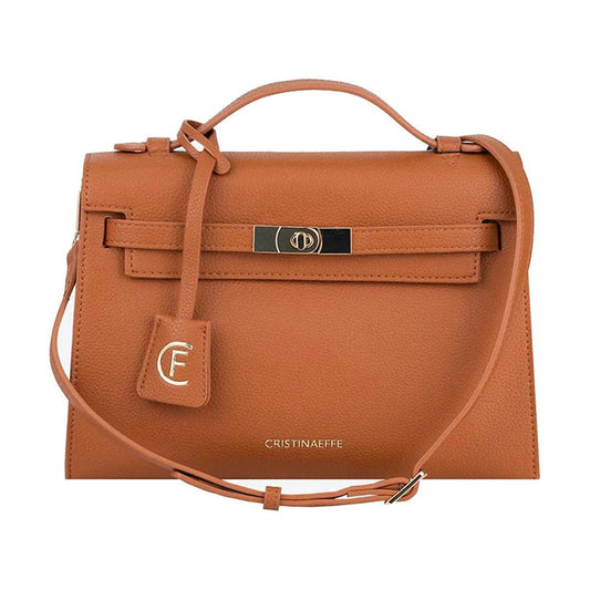 CRISTINAEFFE Brown Artificial Leather Women Crossbody Bag CRISTINAEFFE Sienna