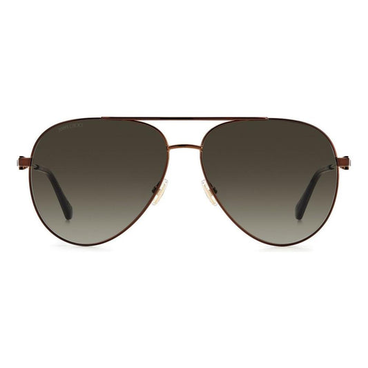 Jimmy Choo Brown Metal Sunglasses Jimmy Choo Dark Olive Green