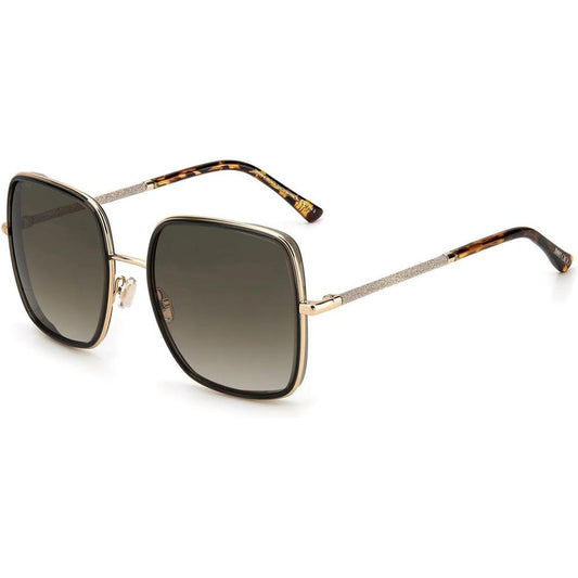 Jimmy Choo Gold Metal Sunglasses Jimmy Choo Dark Olive Green
