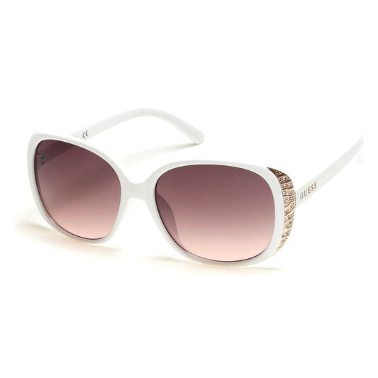 Guess White Resin Sunglasses Guess Light Gray