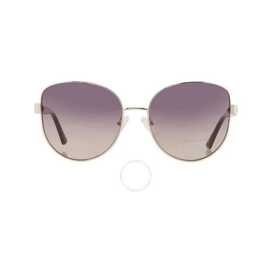 Guess Gold Metal Sunglasses Guess Rosy Brown
