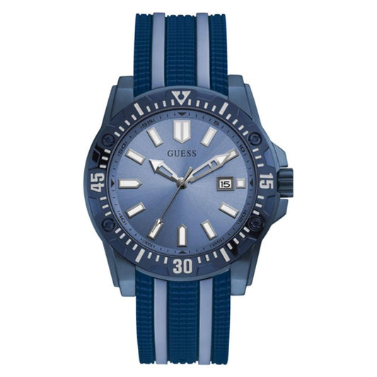 Guess Blue Silicone Watch Guess Dark Slate Blue