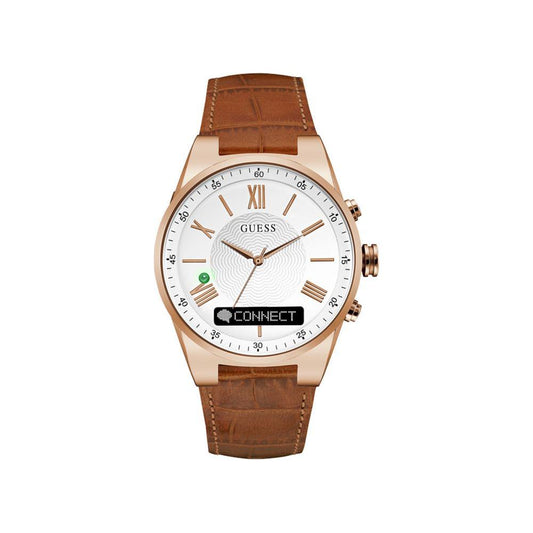 Guess Brown Leather Watch Guess Antique White
