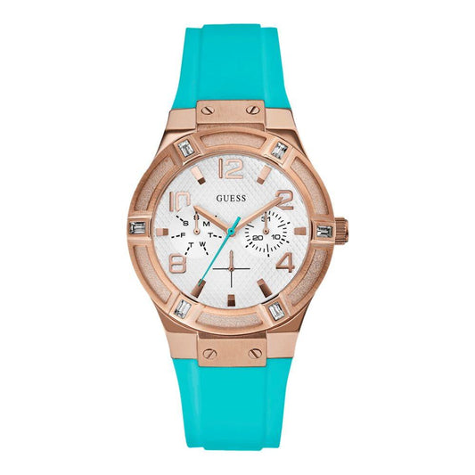 Guess Blue Silicone Watch Guess Light Gray